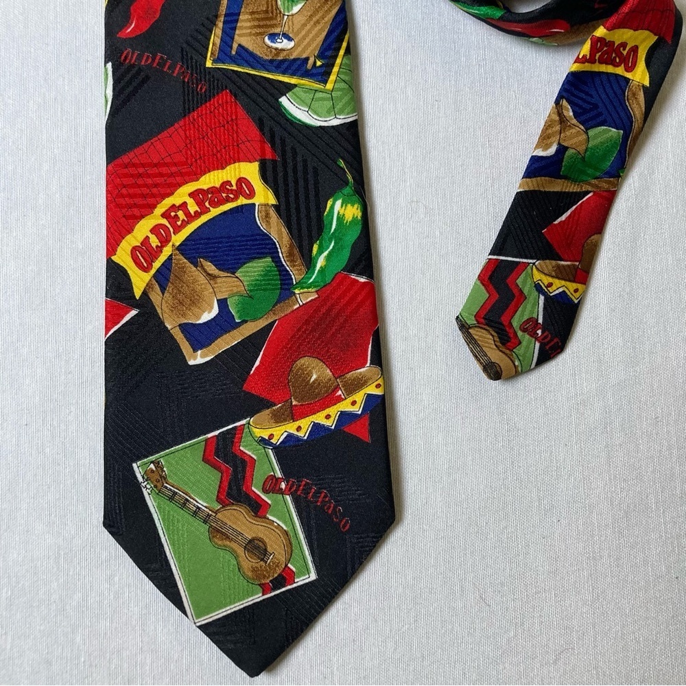 Vintage 1996 Old El Paso Novelty Tie Tex Mex Chili Pepper Sombrero Margarita - Picture 2 of 8